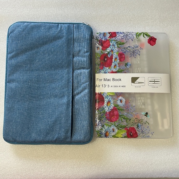 Karabi 5 in 1 MacBook Air 13" A1369/A1466 Sleeve + Hard Case Bundle - Picture 1 of 7